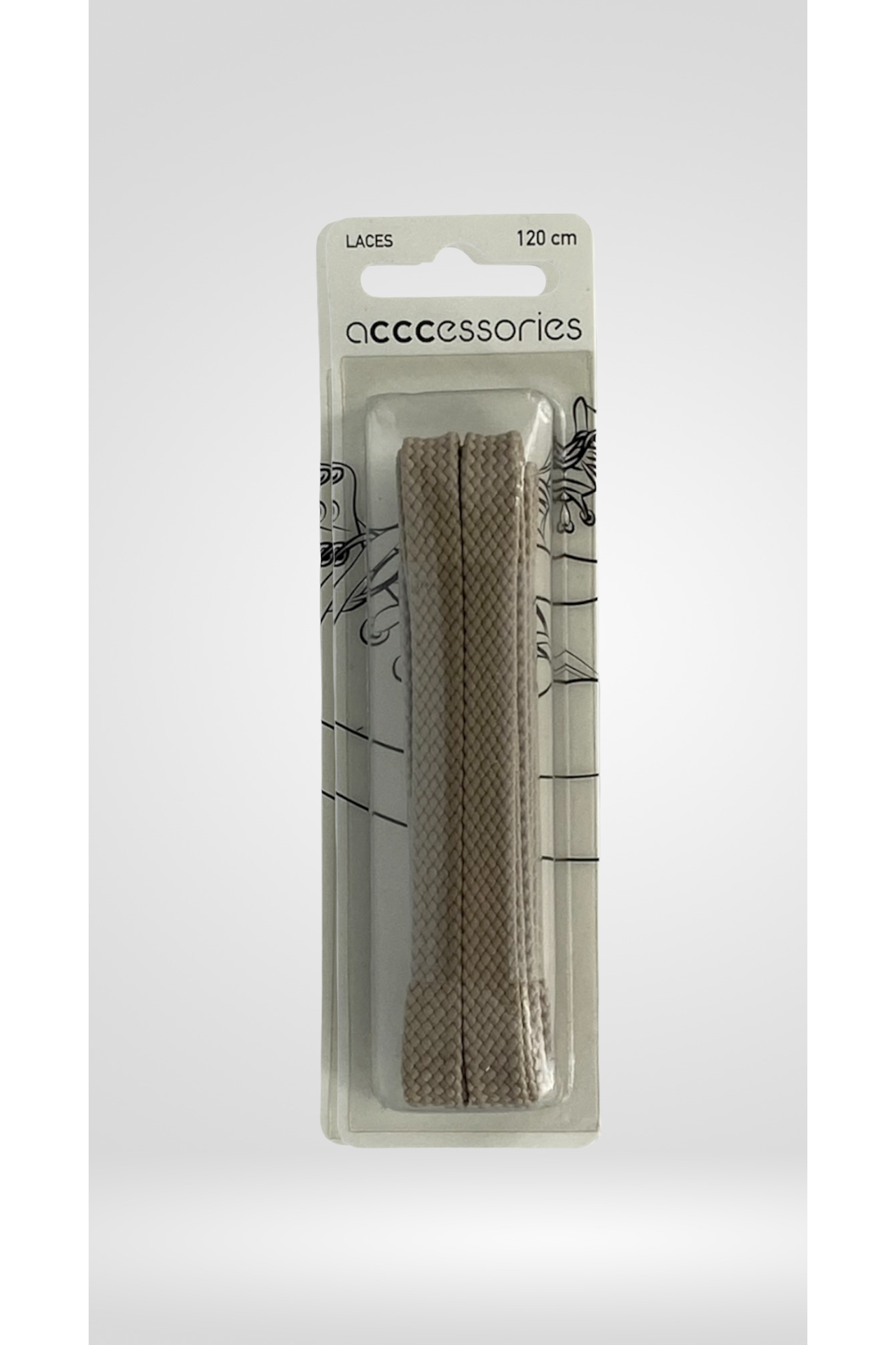 Sznurowadła ACCCESSORIES 570 SZNUROWADŁA 120 CM Beżowy