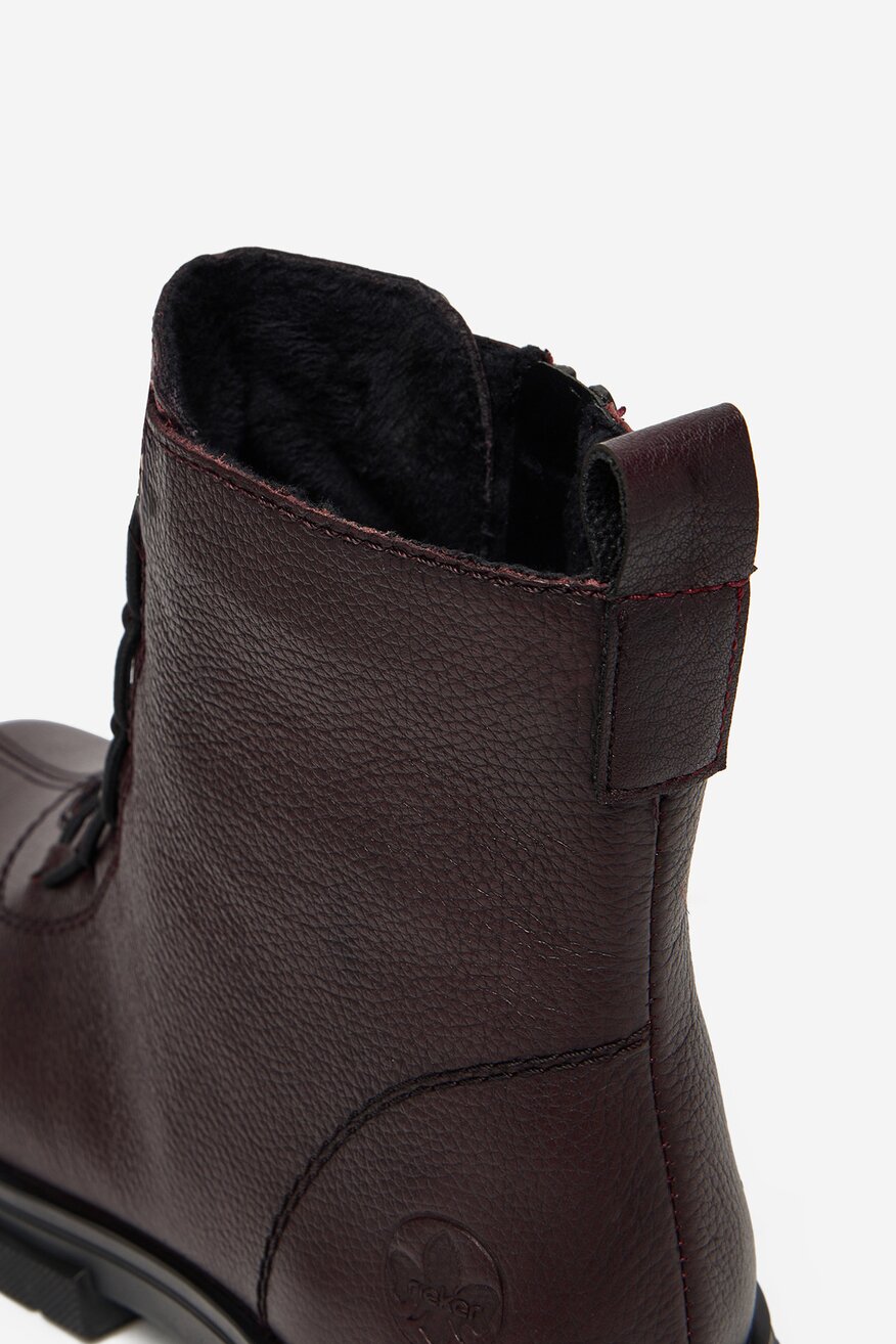 Rieker - Trzewiki skórzane ocieplane - 2230083225139