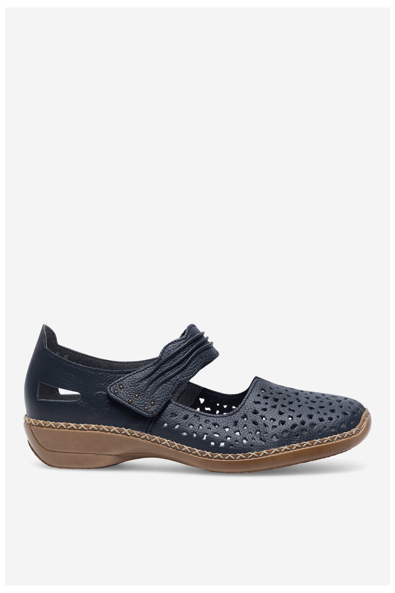 Baleriny Rieker 41399-14 Niebieski