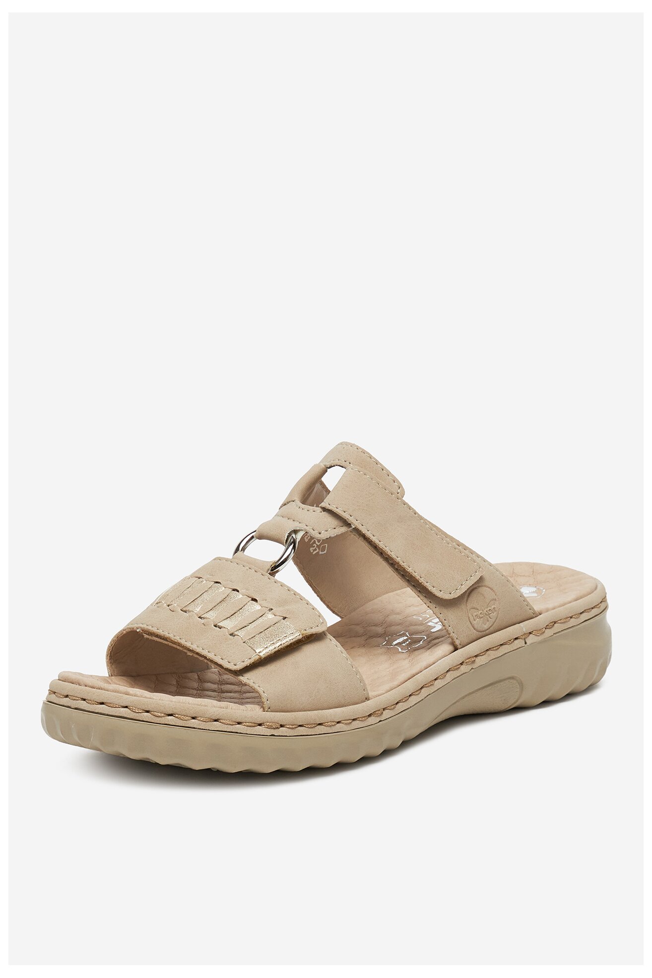 Klapki Rieker 60481-62 Beżowy jasny