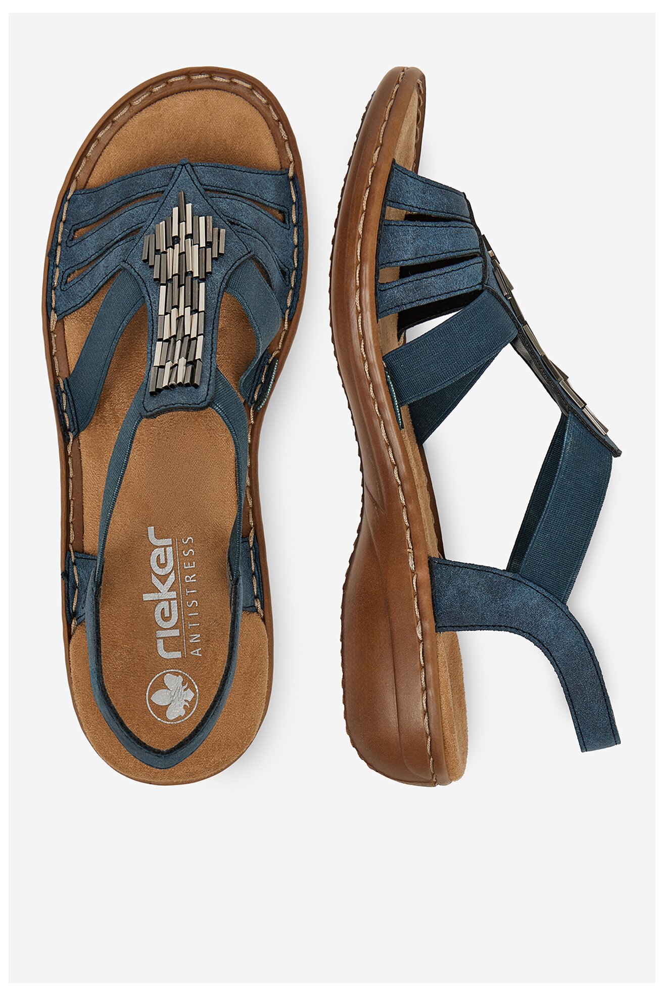 Sandały Rieker 60800-14 Niebieski