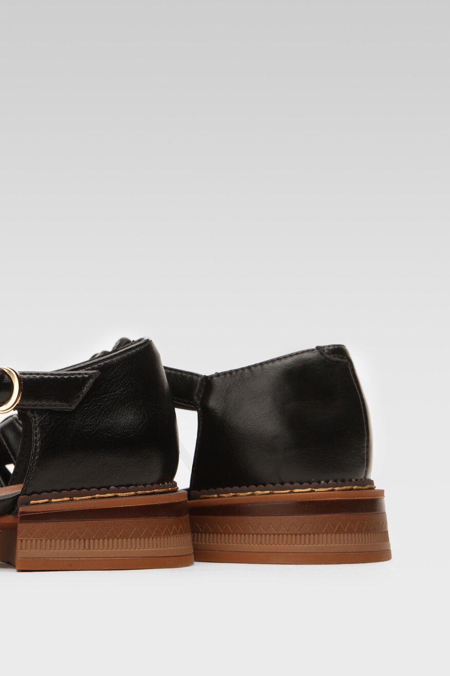 
                Sergio Bardi - Skórzane sandały czarne - 5904248788728