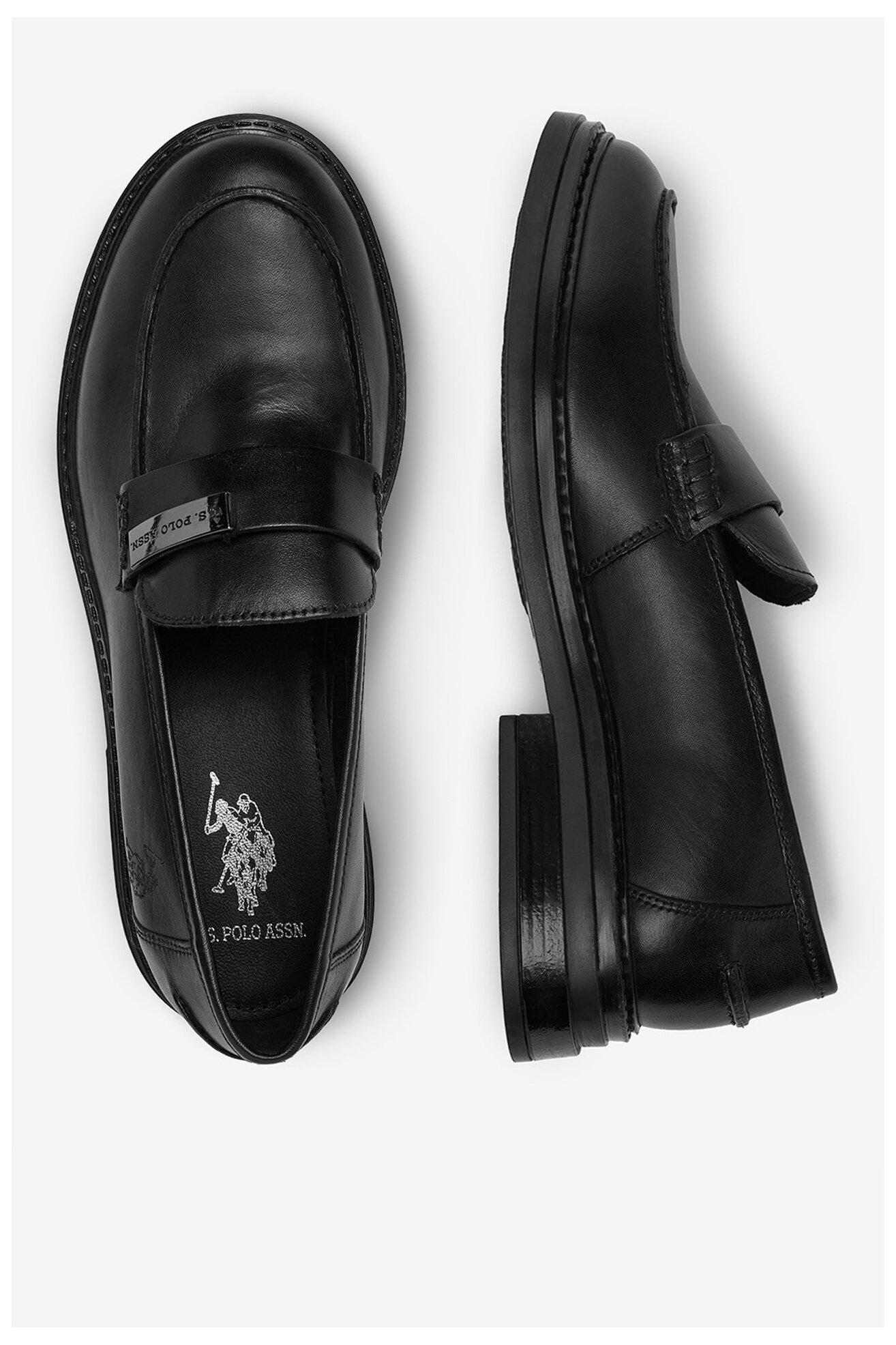 Mokasyny U.S. POLO ASSN. EO-ALYA001W/6L1 Czarny