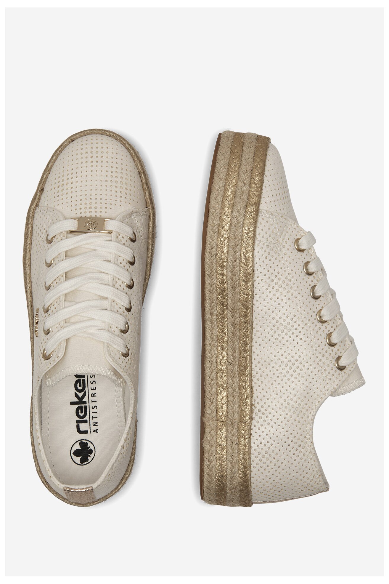 Espadryle Rieker 94005-80 Biały