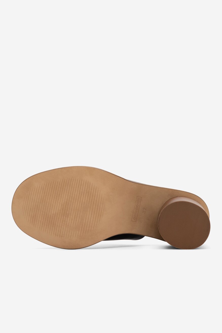 Gino Rossi - Skórzane klapki czarne - 5904862846385