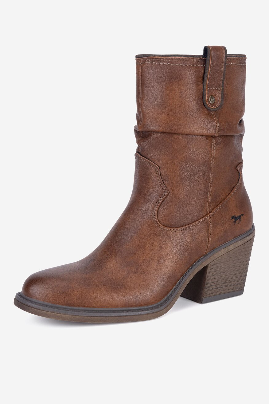 
                Mustang - Botki ocieplane na słupku - 5905588859659