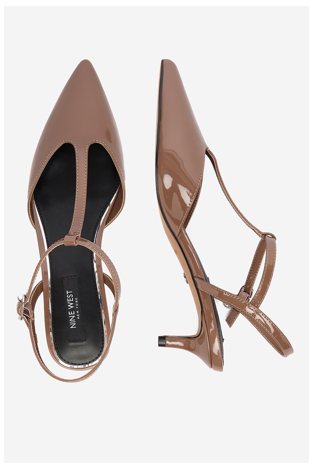 Czółenka NINE WEST CEO-CD25-123-1 Brązowy średni