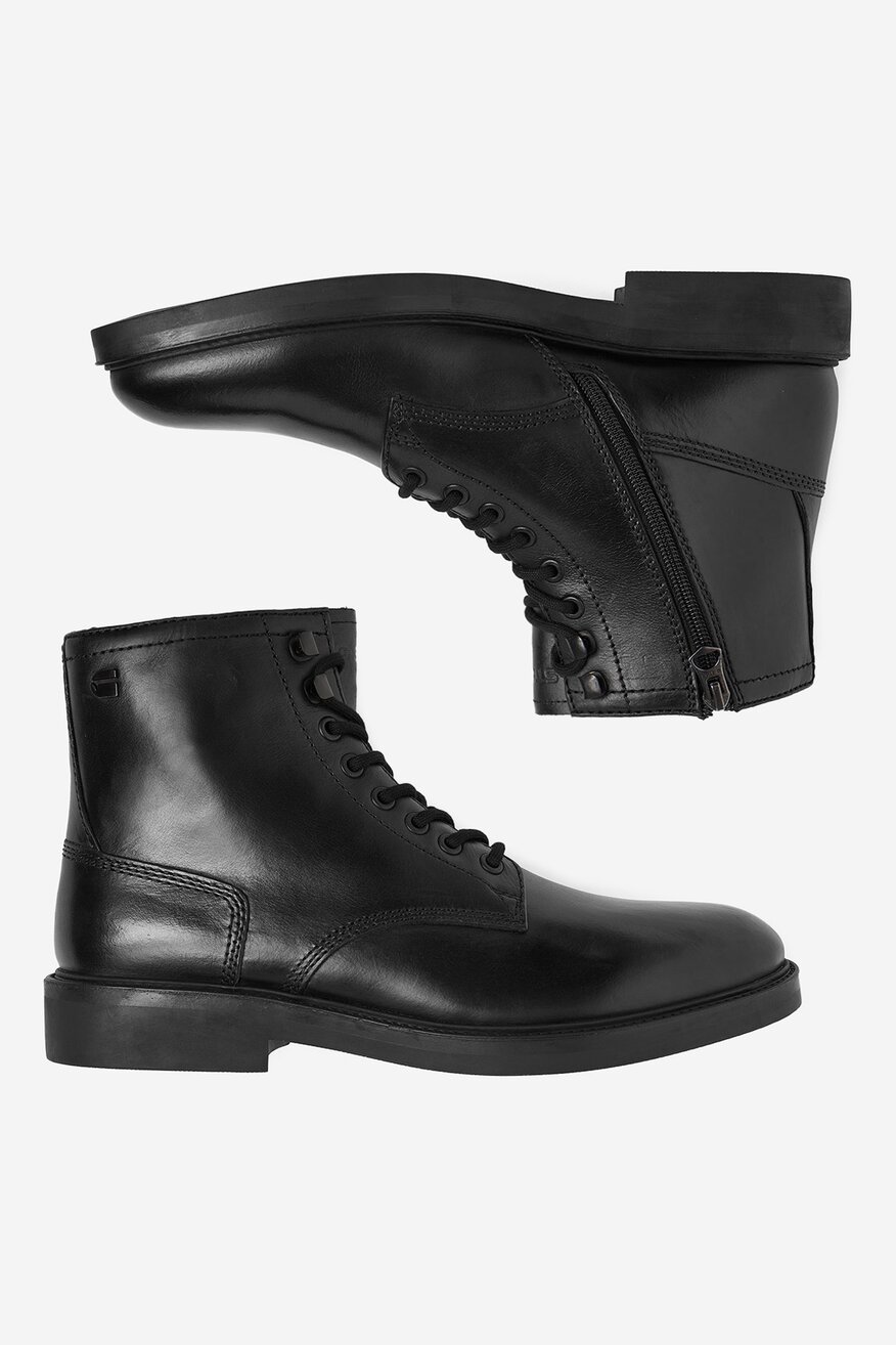 G-STAR RAW - Skórzane trzewiki z suwakiem - 5906751503423