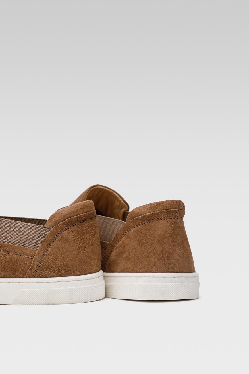 
                Cesare Cave - Skórzane półbuty beżowe - 5904862603445