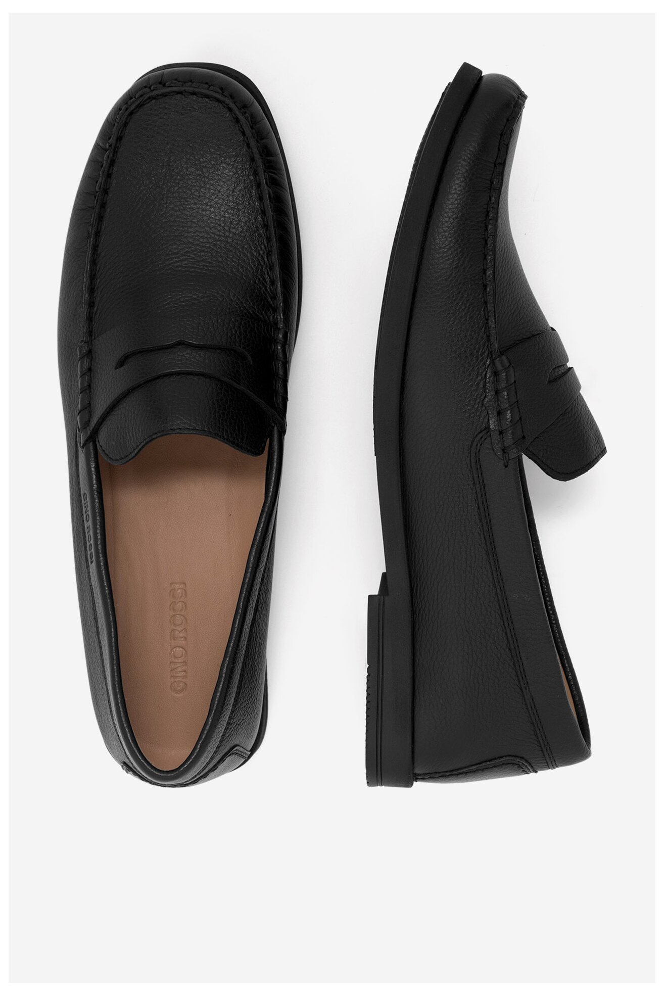 Mokasíny Gino Rossi LEONARDO-02 MI08 ČERNÁ