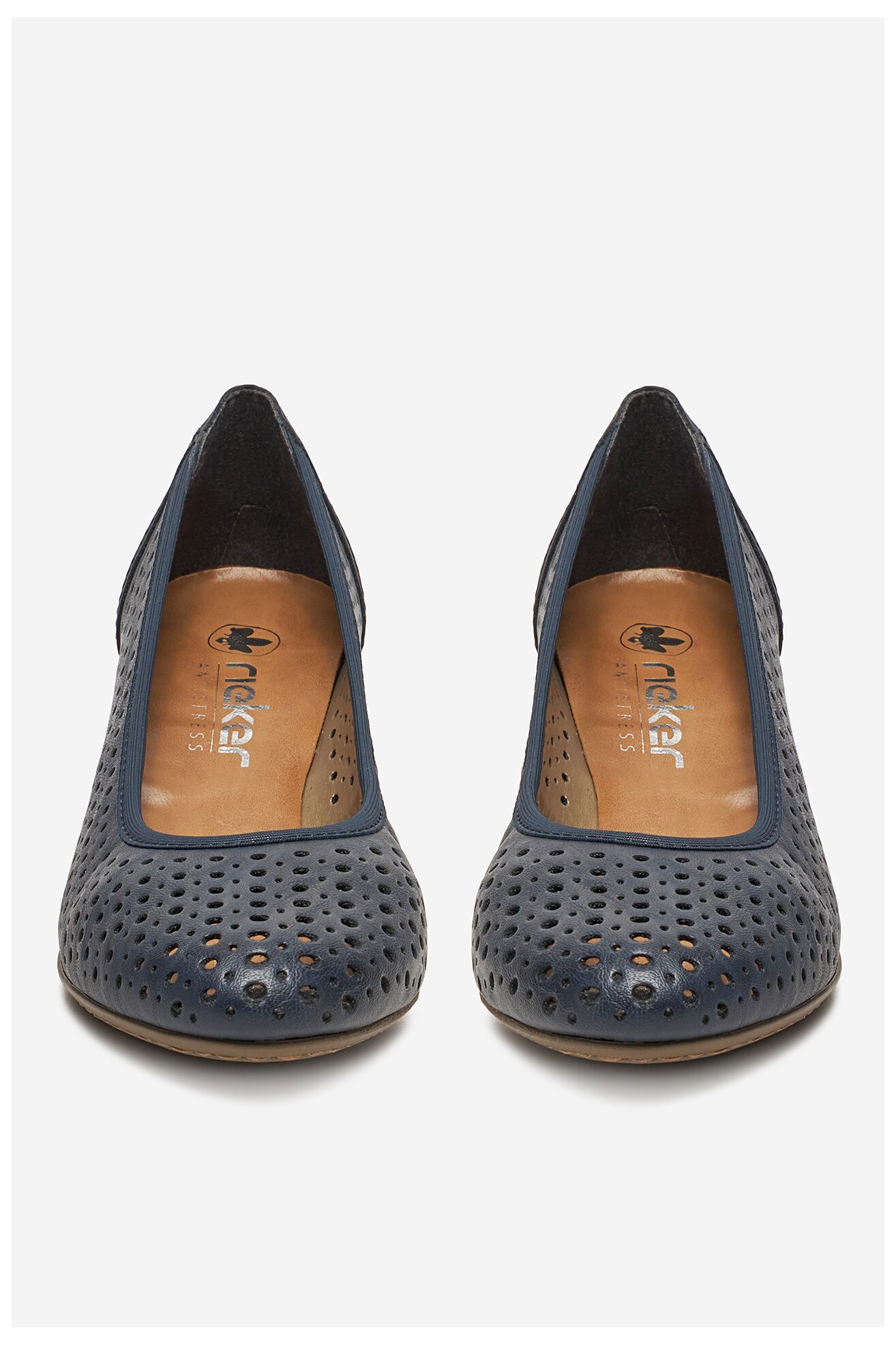 Czółenka Rieker CEO-41057-14 Granatowy ciemny