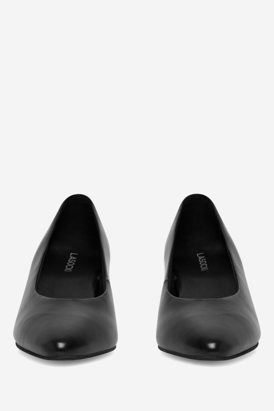 Lasocki - Czółenka skórzane na słupku - 5905588403005