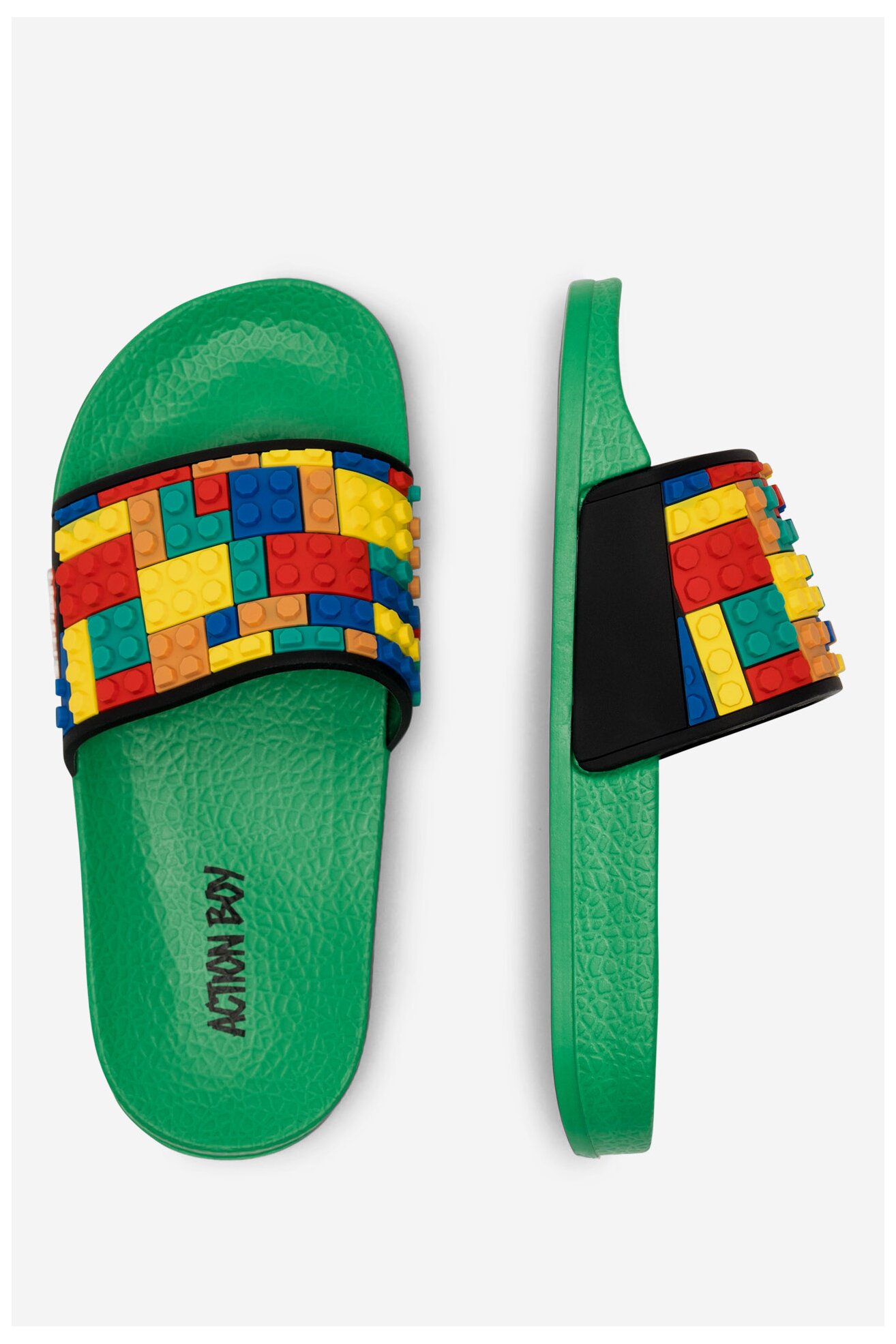 Klapki basenowe Action Boy P3047043K Zielony