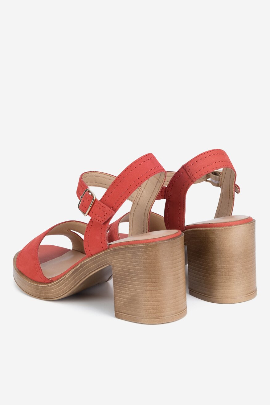 
                Lasocki - Sandały skórzane na słupku - 5905588698760