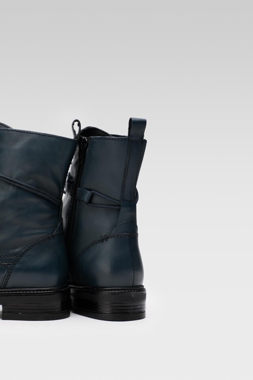 
                Lasocki - Skórzane trzewiki granatowe - 5904862261317