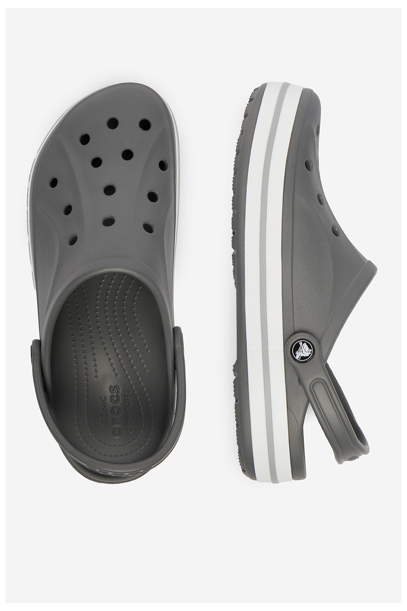 Klapki basenowe Crocs C-BAYABAND CLOG 205089-0IE Szary