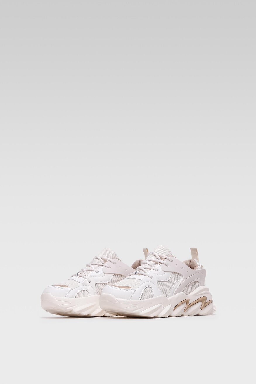 Jenny Fairy - Sneakersy pastelowe beżowe - 5904248266196