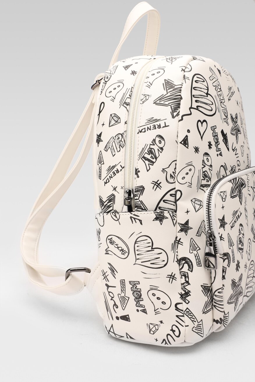 
                Jenny Fairy - Plecak z printem biały - 5903698688497