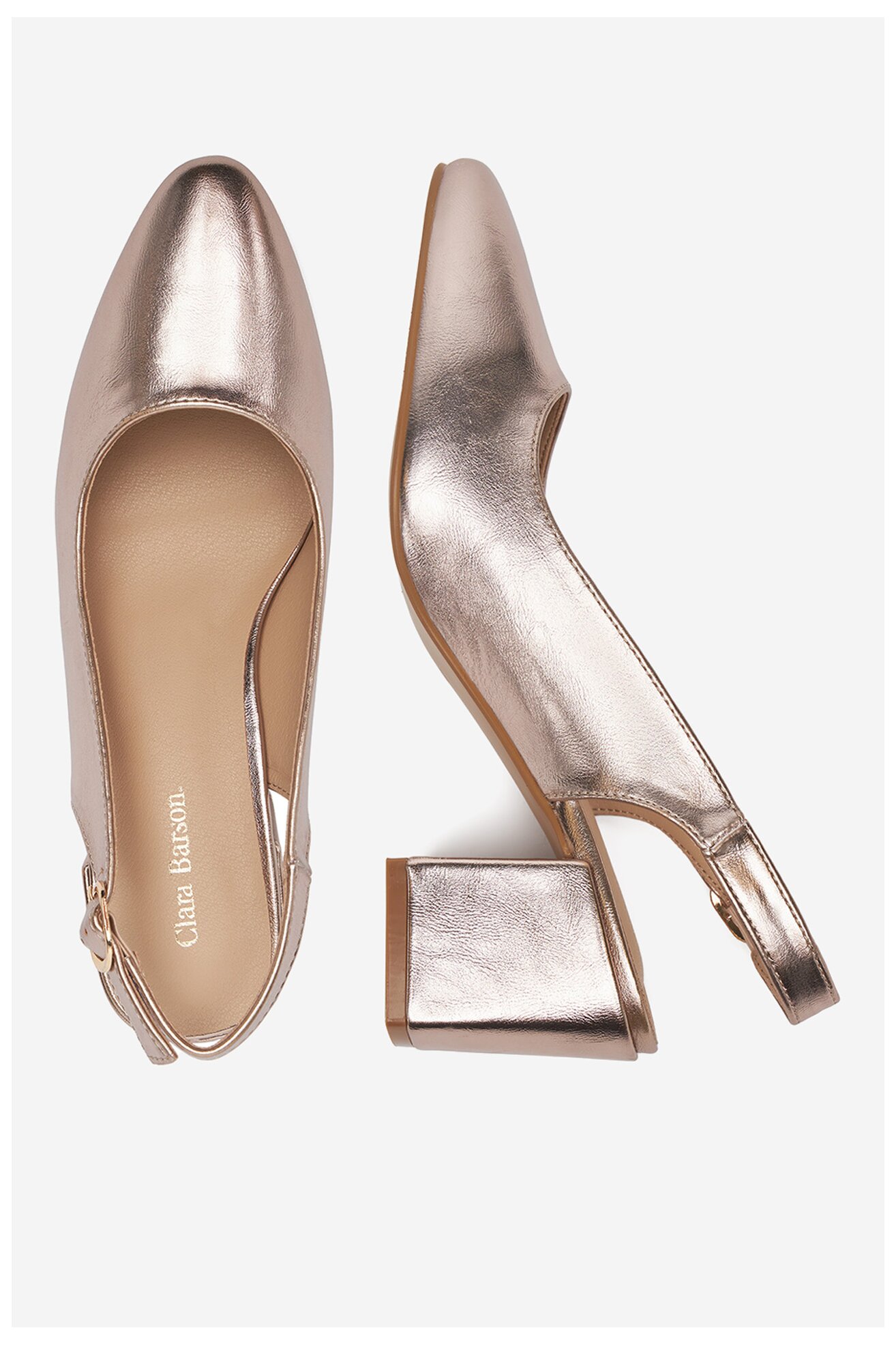 Czółenka Clara Barson WS23070-01 Złoty
