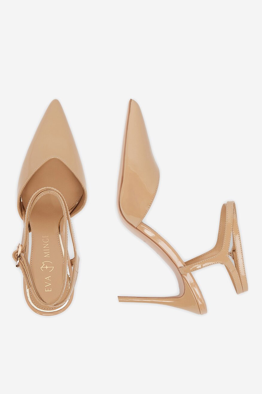 Pantofi cu toc EVA MINGE BEJ - 5903698295299