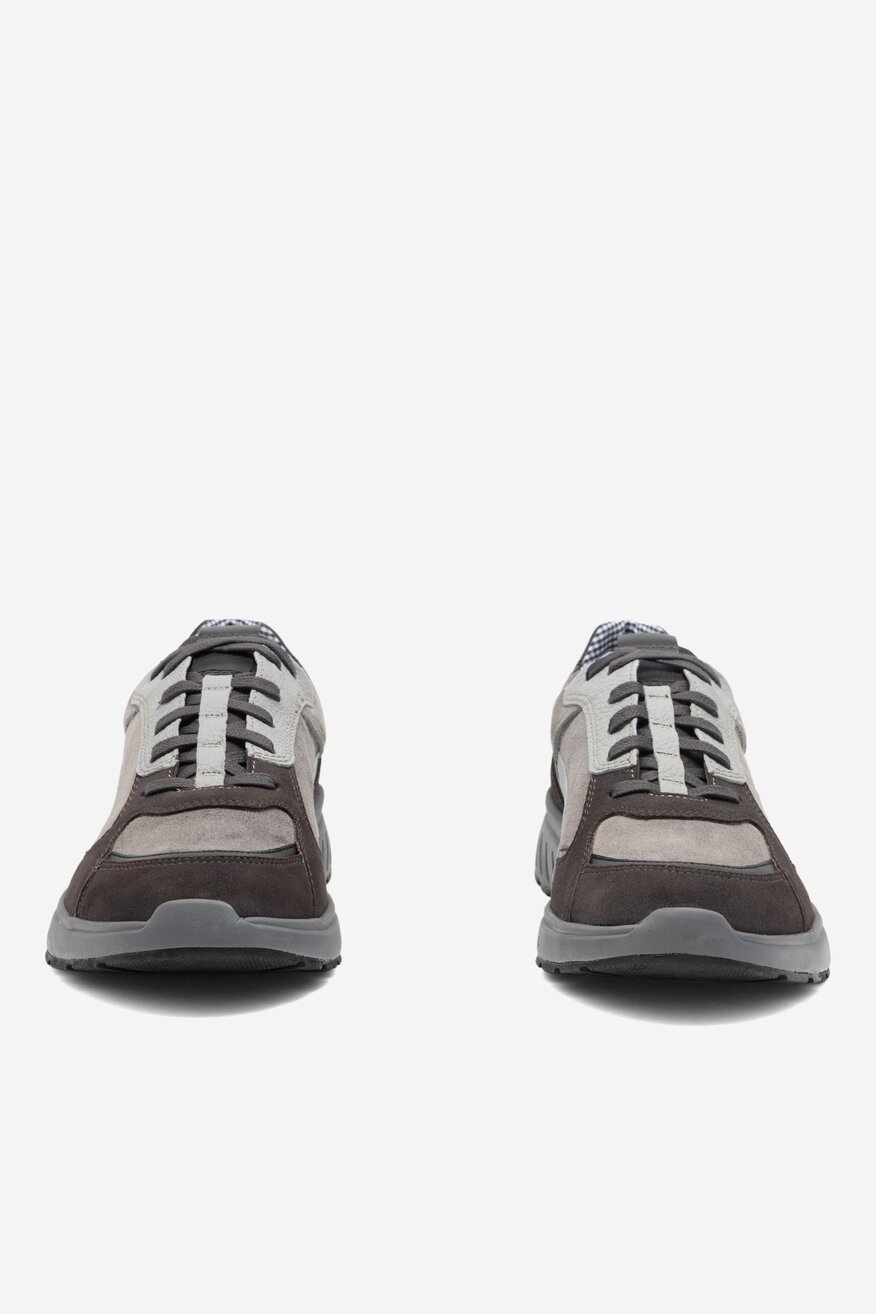 Lasocki - Skórzane półbuty szare - 5904862760506