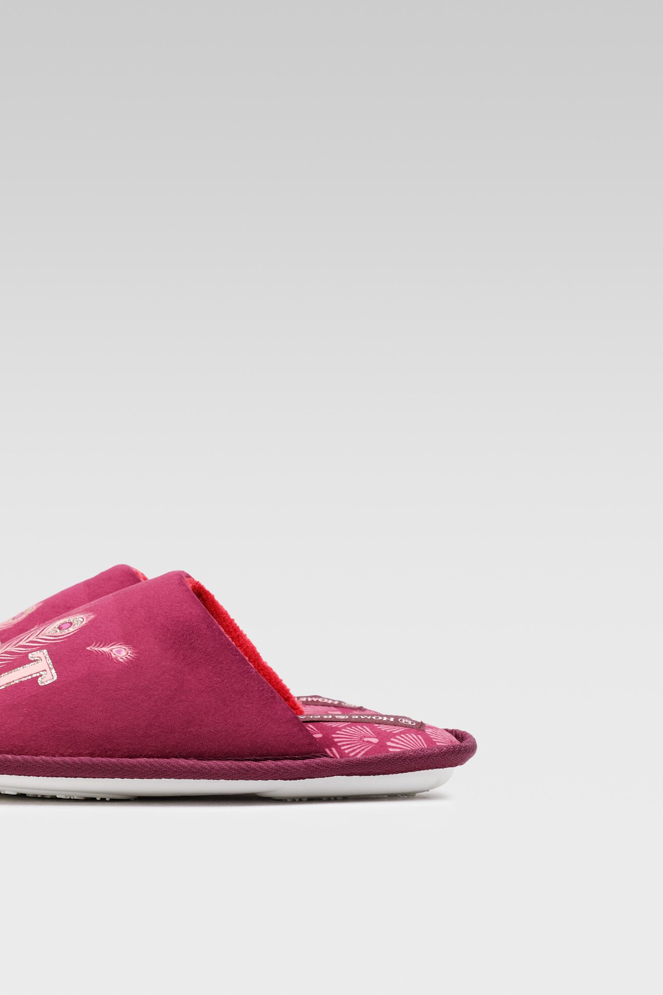 Kapcie Home&Relax 22SAG1016 Bordowy