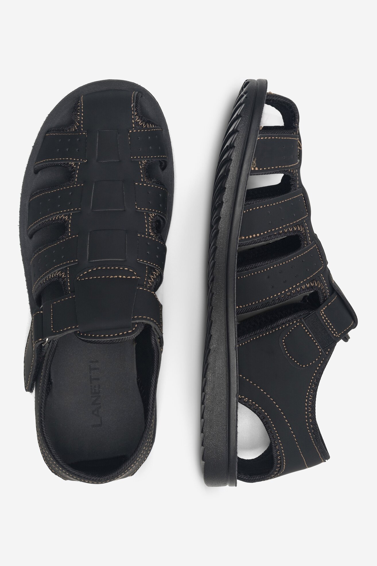 Сандалі Lanetti MSS20504-01 ЧОРНИЙ