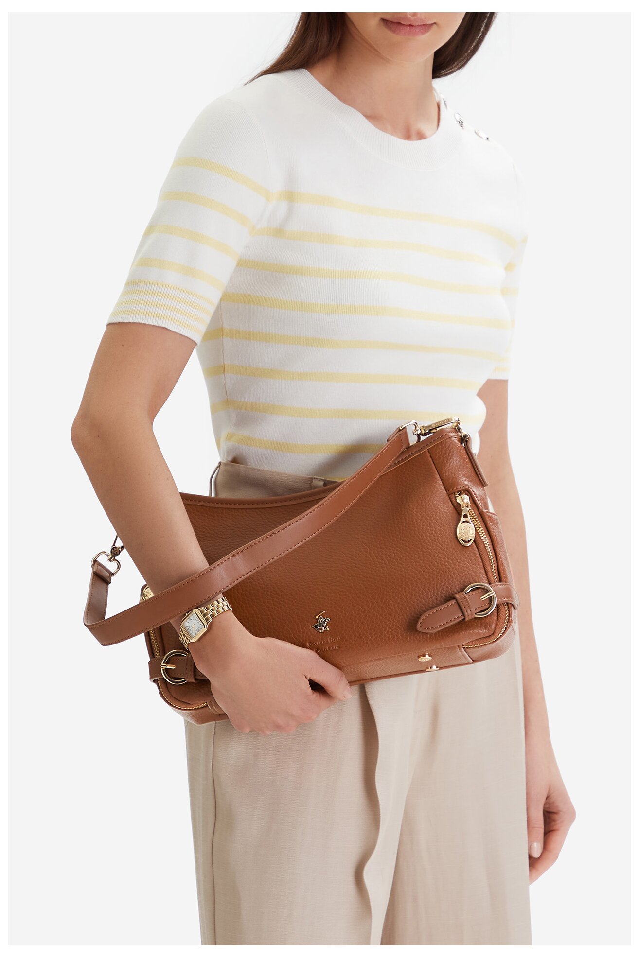 Kézitáska Beverly Hills Polo Club CEO-BHPC-C-011-09 CAMEL