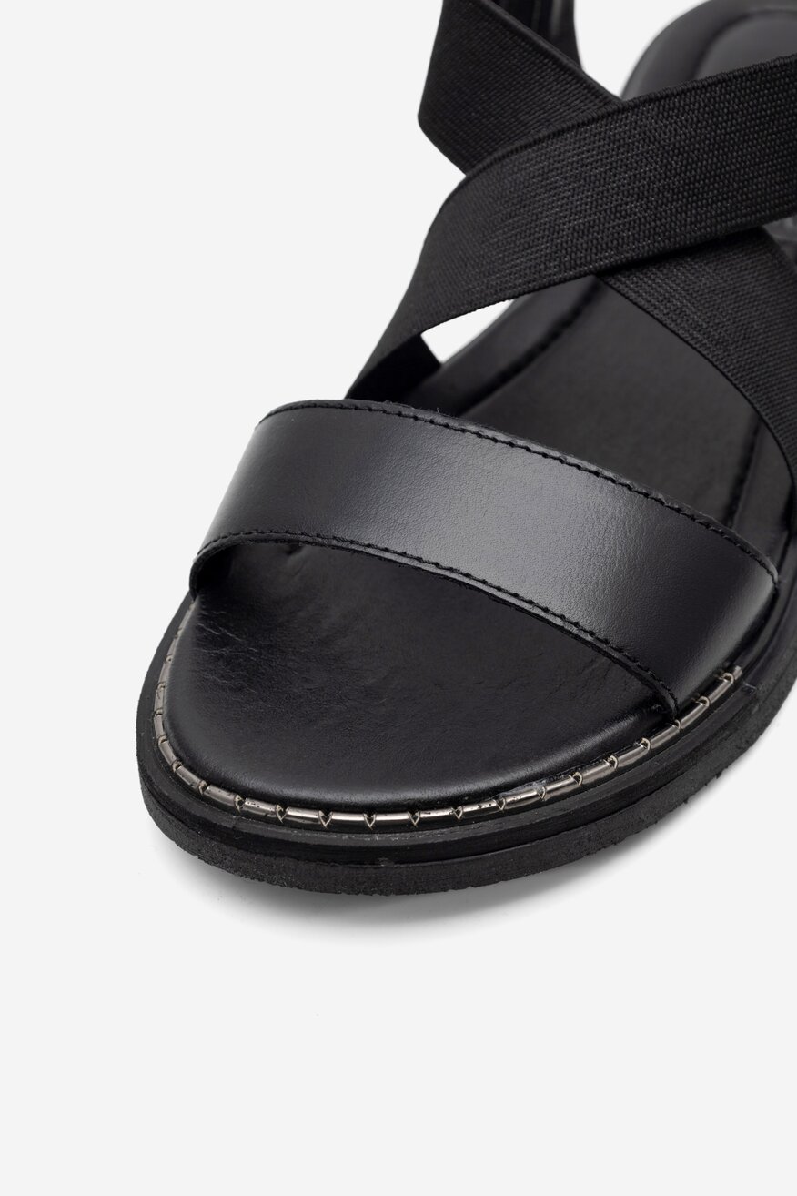 
                Lasocki - Skórzane sandały czarne - 5904862770222