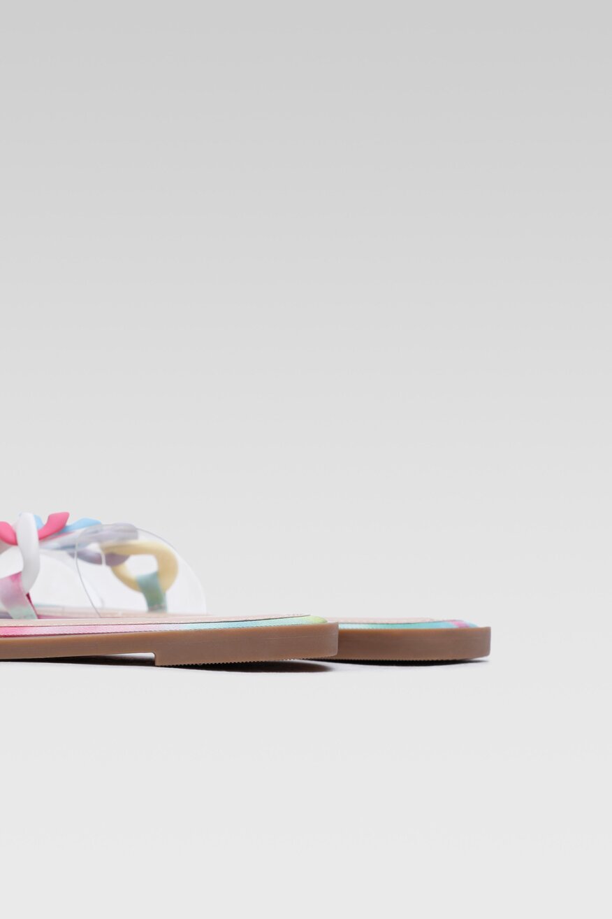 
                Bassano - Klapki z aplikacją kolorowe - 5904248696832