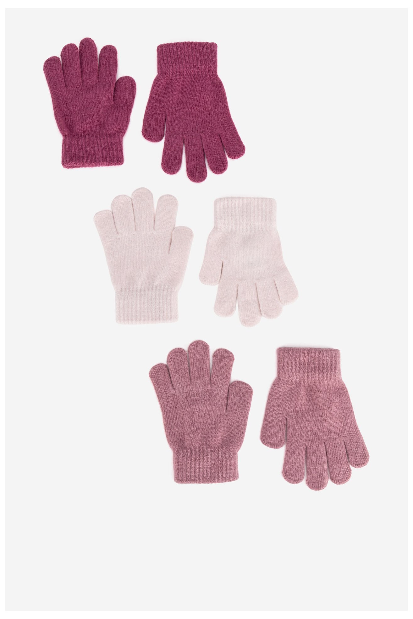Рукавички Дитячі Nelli Blu 7K6-001-AW24 (3-PACK) РОЖЕВИЙ