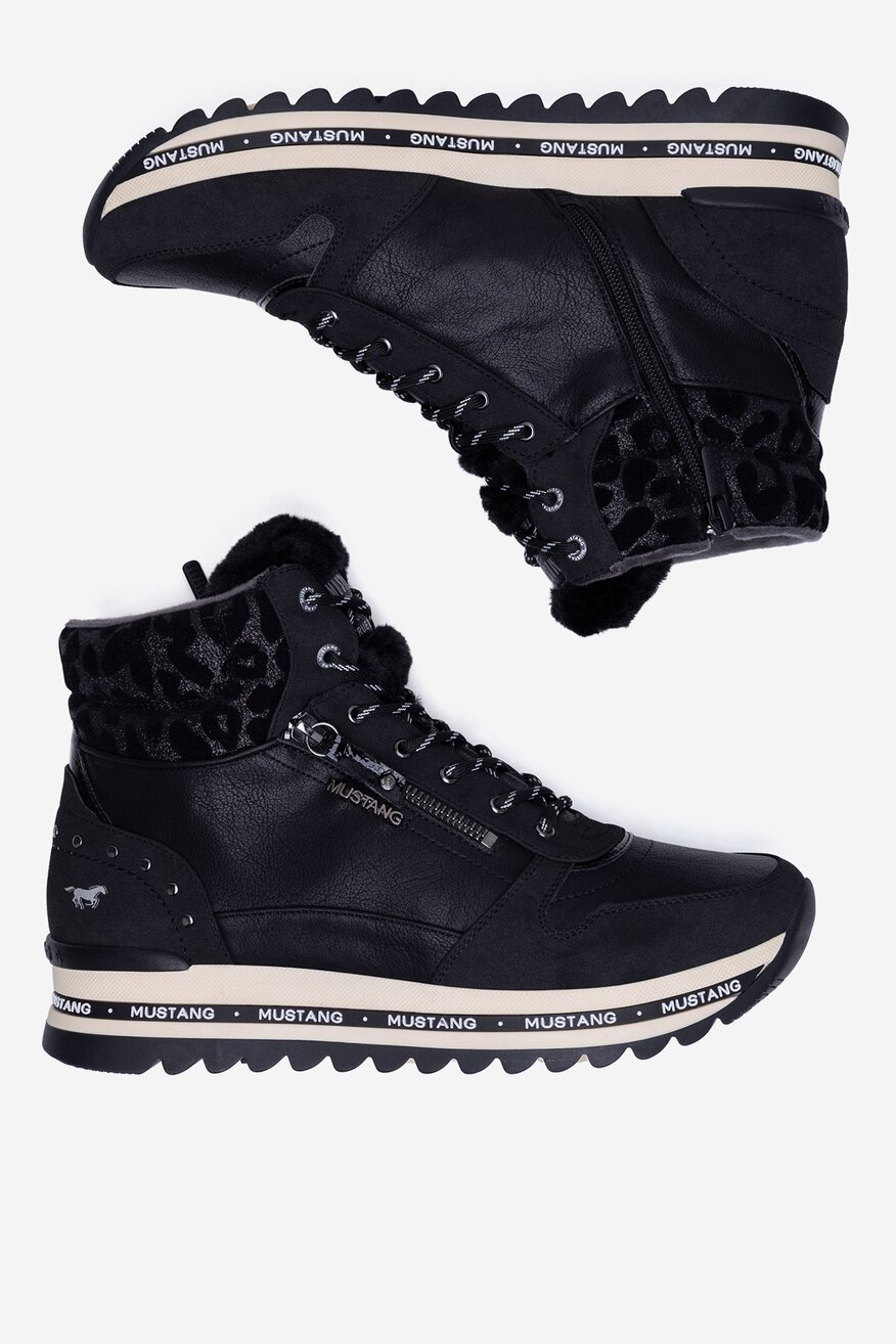 Mustang - Trzewiki ocieplane na platformie - 5905588862901