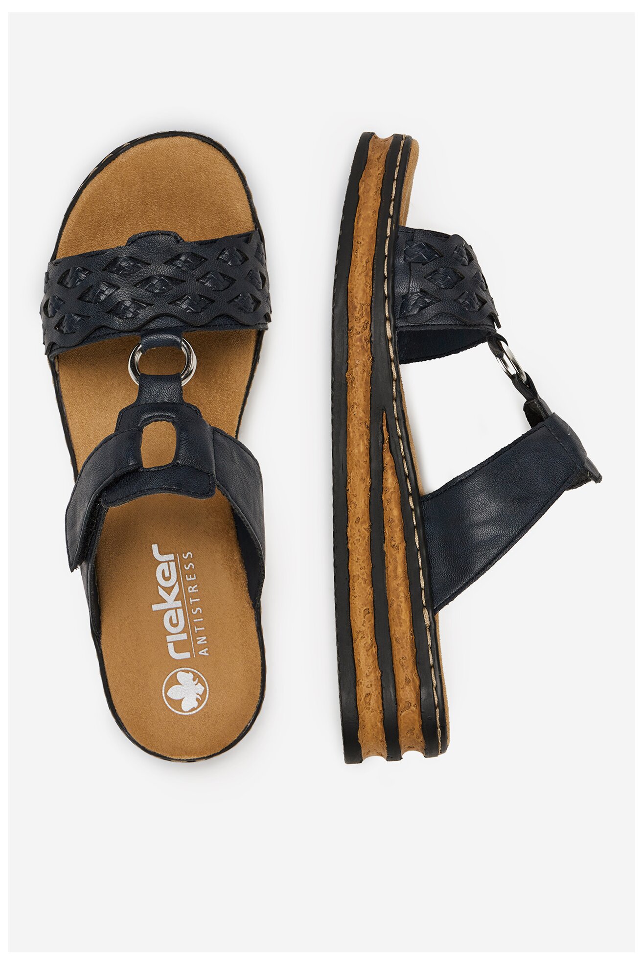 Klapki Rieker CEO-629K9-14 Granatowy