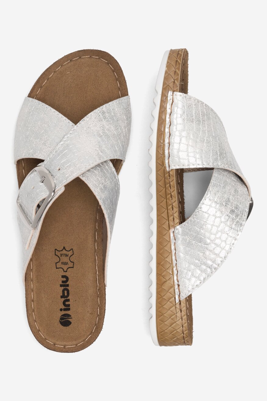 Inblu - Klapki srebrne - 5904862841601