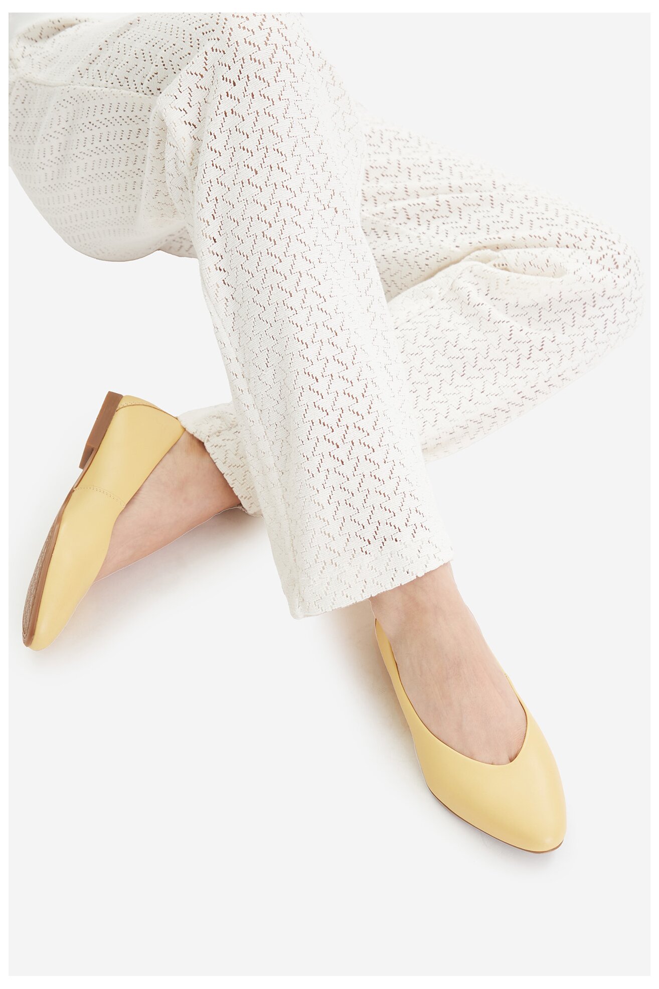 Baleriny Lasocki CEO-RST-KAJA-66 Żółty jasny