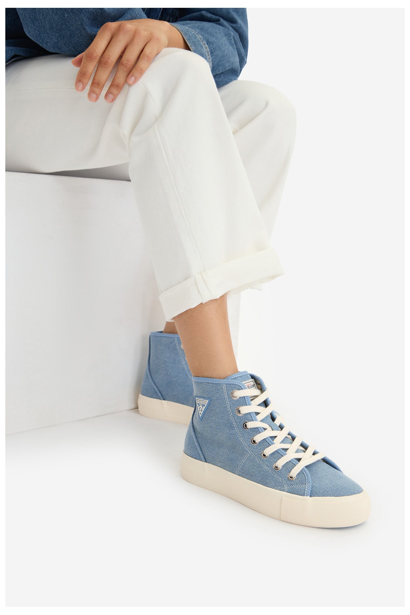 Platnena obuća GUESS JEANS CWBEO-GJ202505163 PLAVA