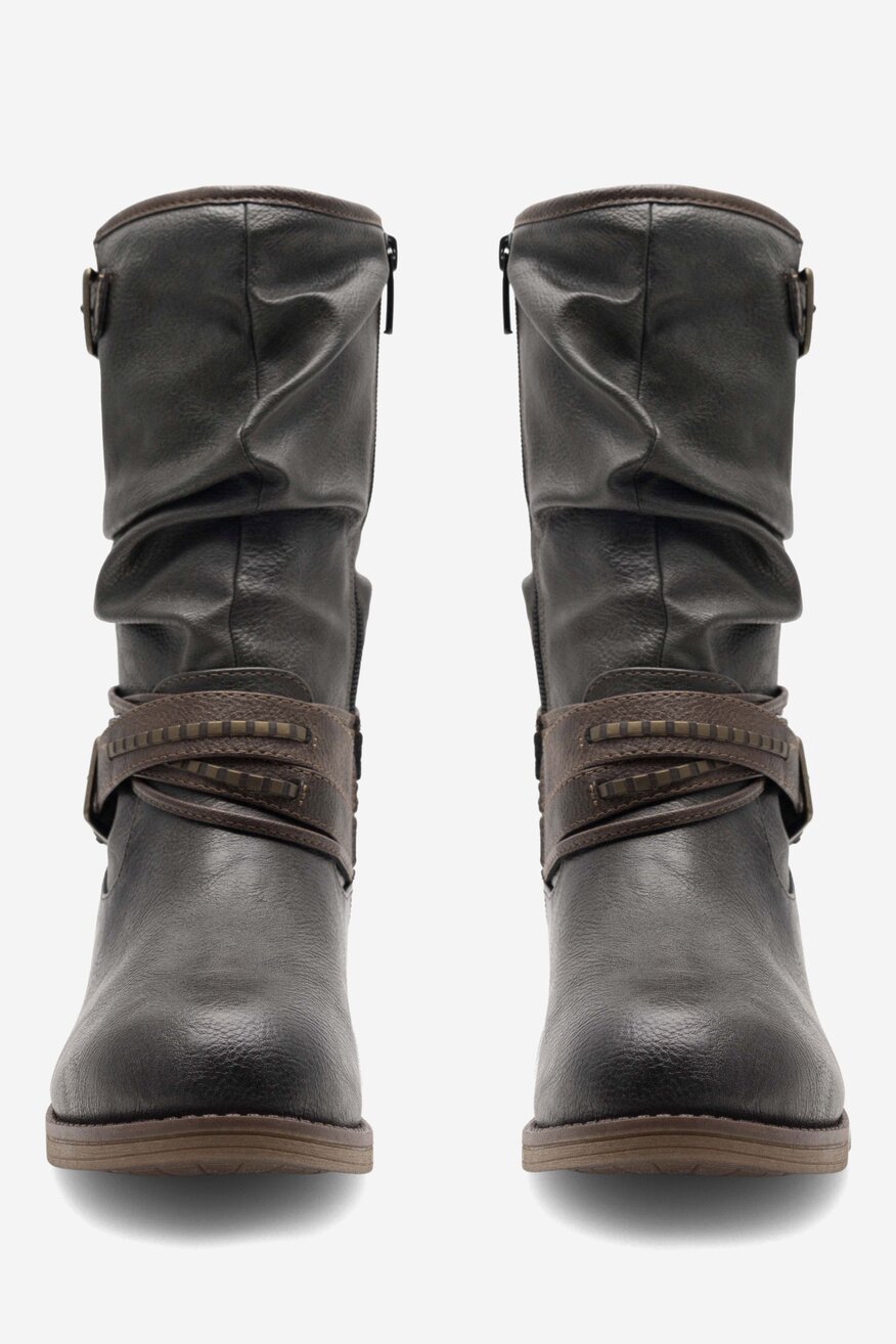 Mustang - Kozaki granatowe - 5904862895970