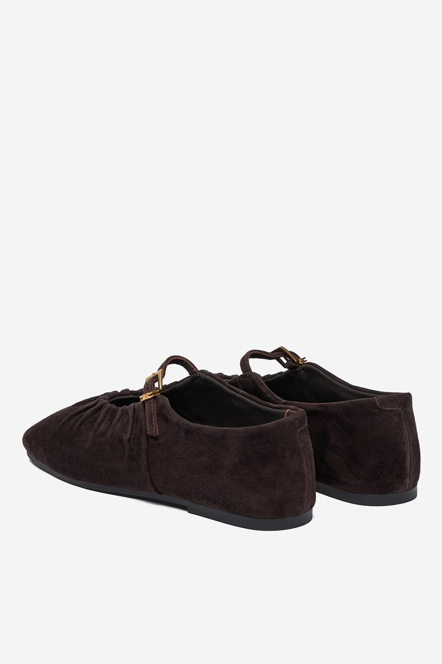 Baleriny Gino Rossi CEO-ADI-LT959S-Y2 Brązowy ciemny - 5906751324318