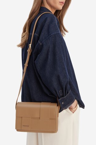 Сумка З Ремінцем Gino Rossi C-KY185 БЕЖЕВИЙ