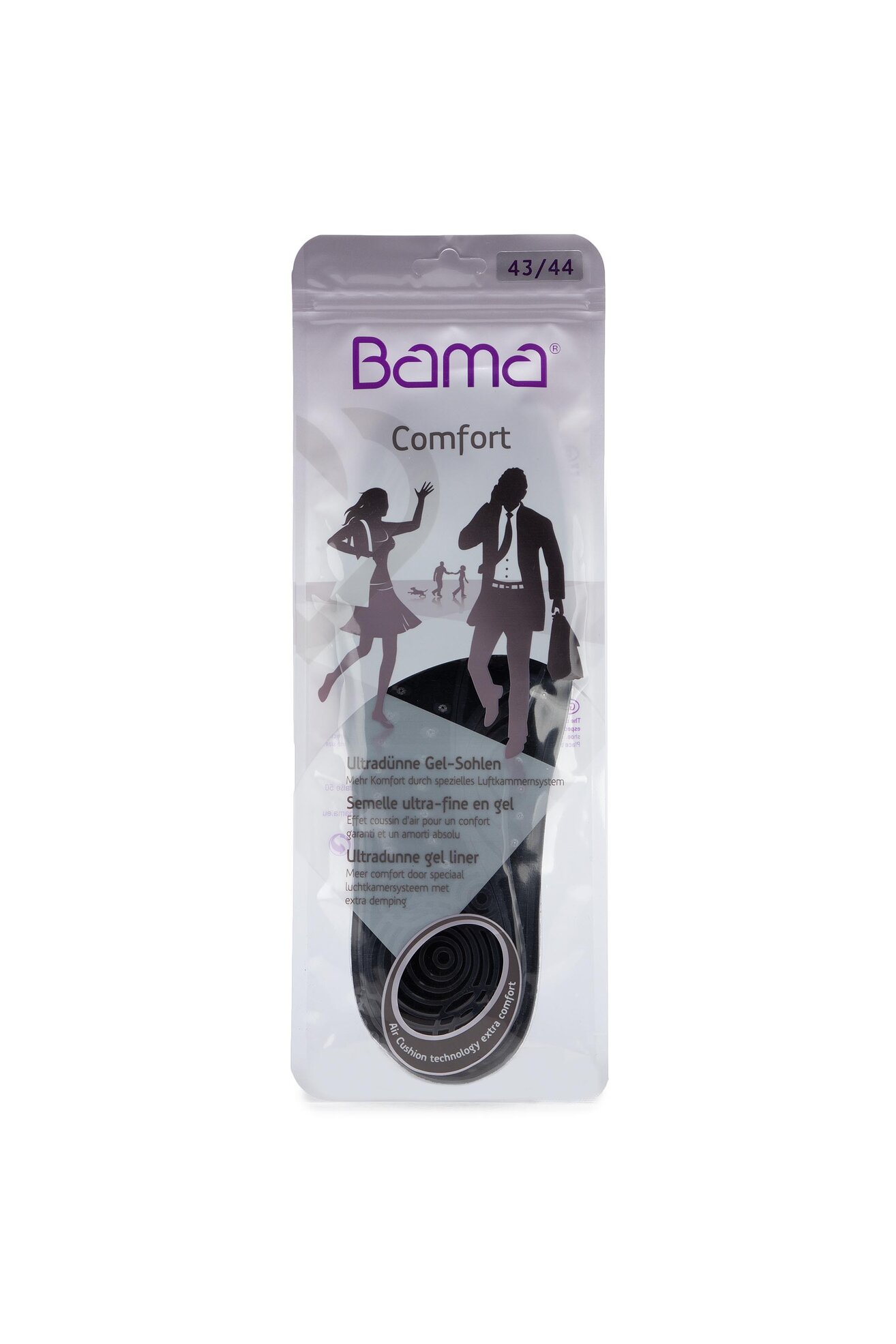Wkładki do obuwia BAMA ULTRATHIN GEL 45/46 Czarny