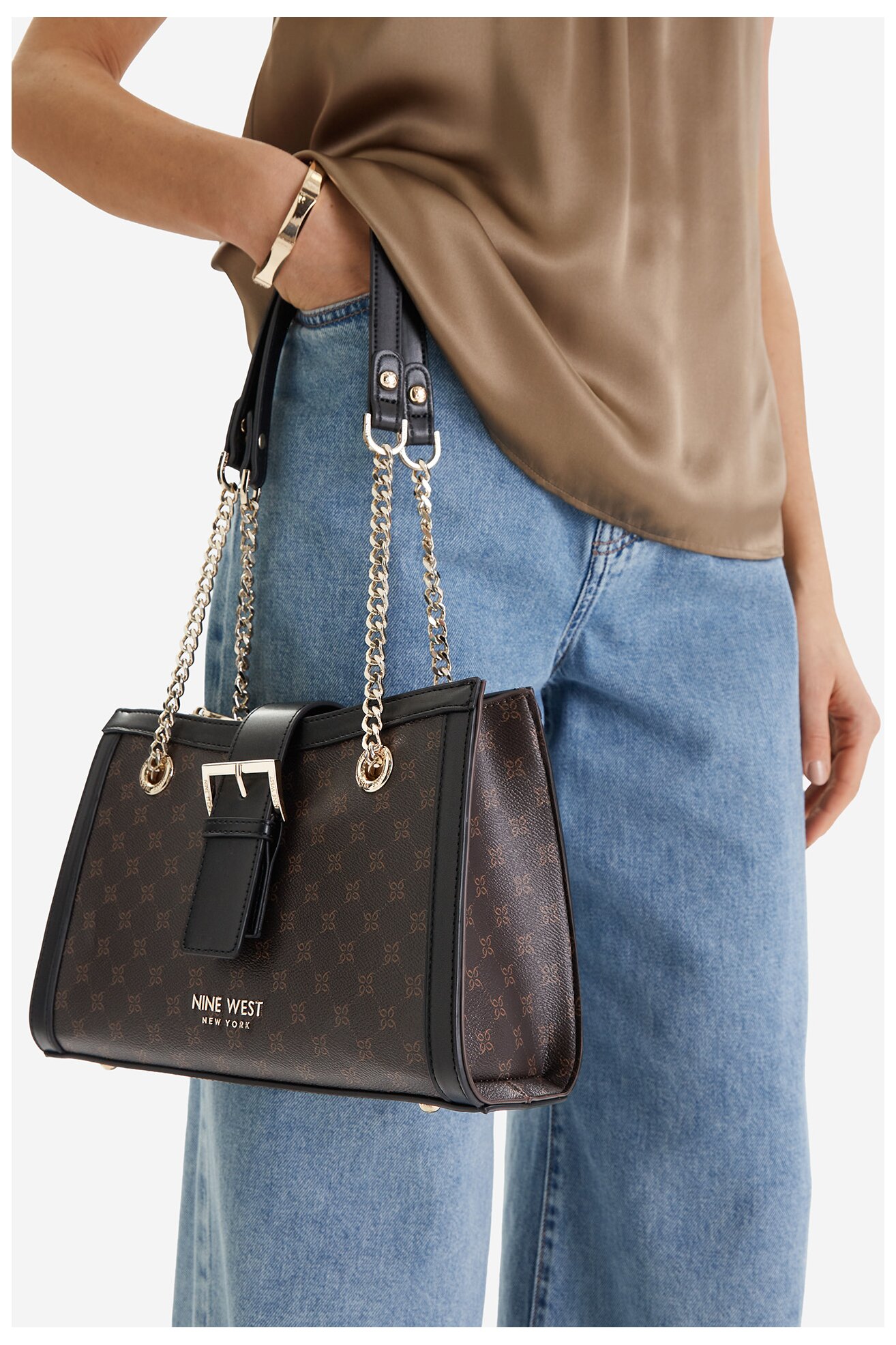 Kézitáska NINE WEST CEO-Karna-KY217 FEKETE