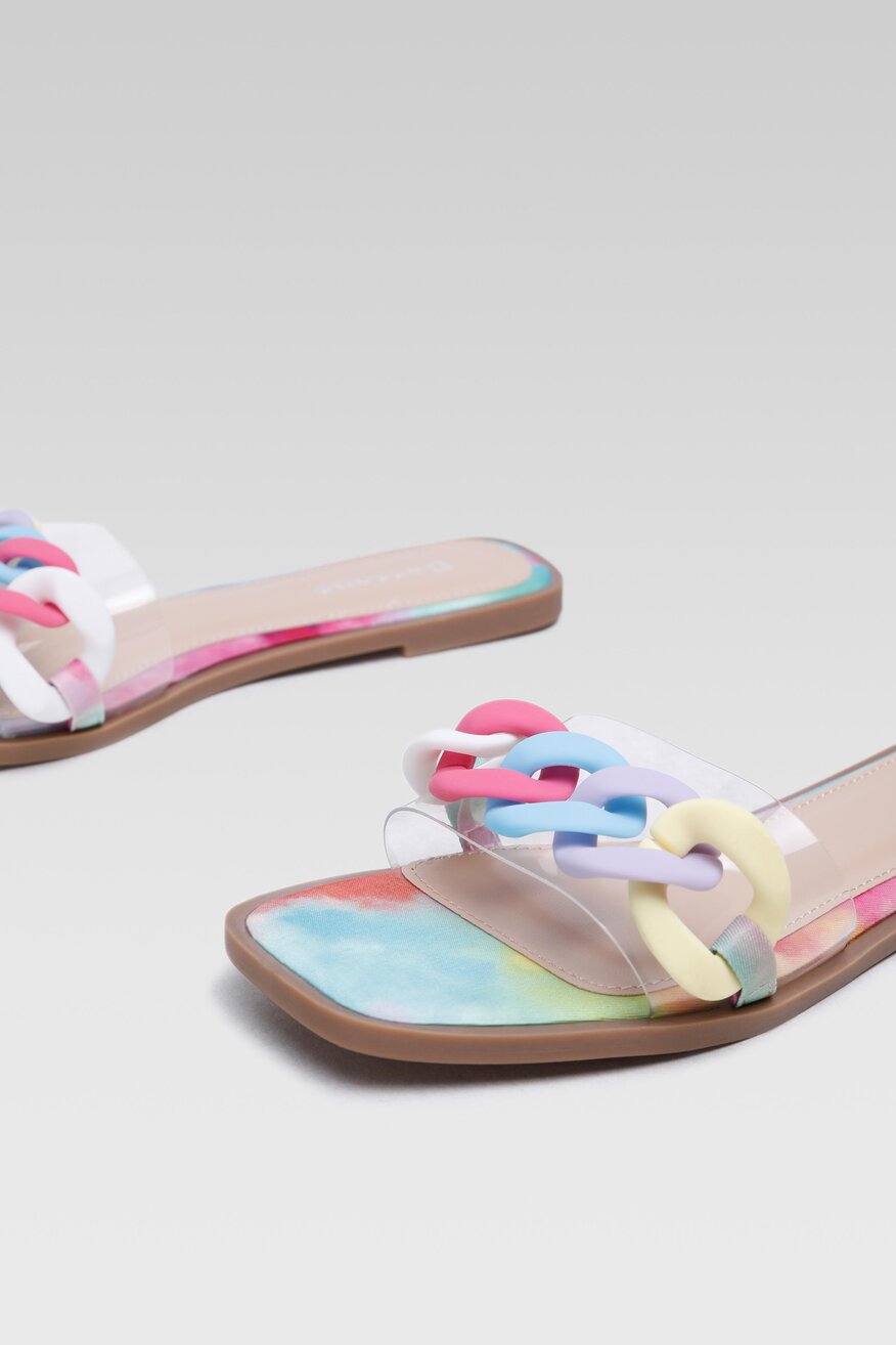 
                Bassano - Klapki z aplikacją kolorowe - 5904248696832