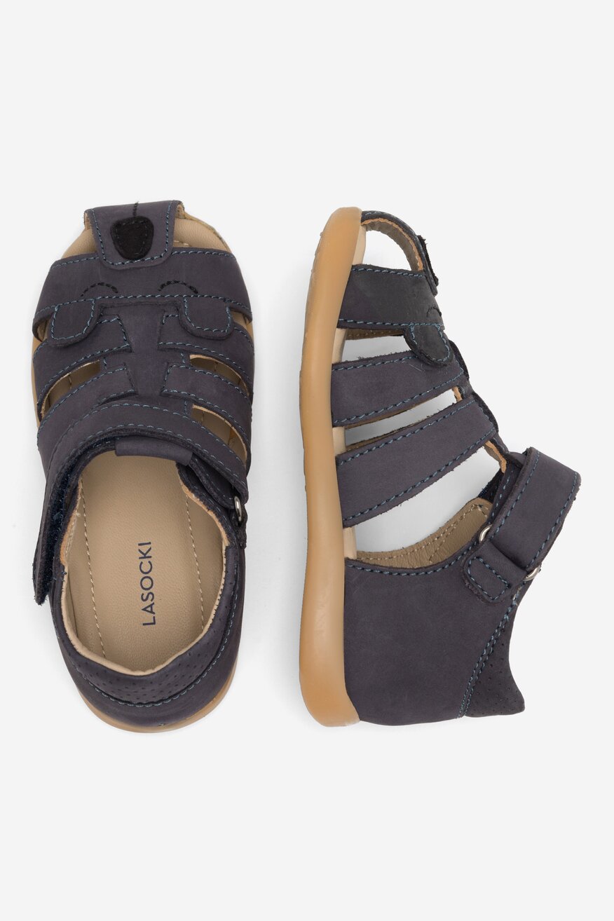 
                Lasocki Kids - Skórzane sandały granatowe - 5904862639574