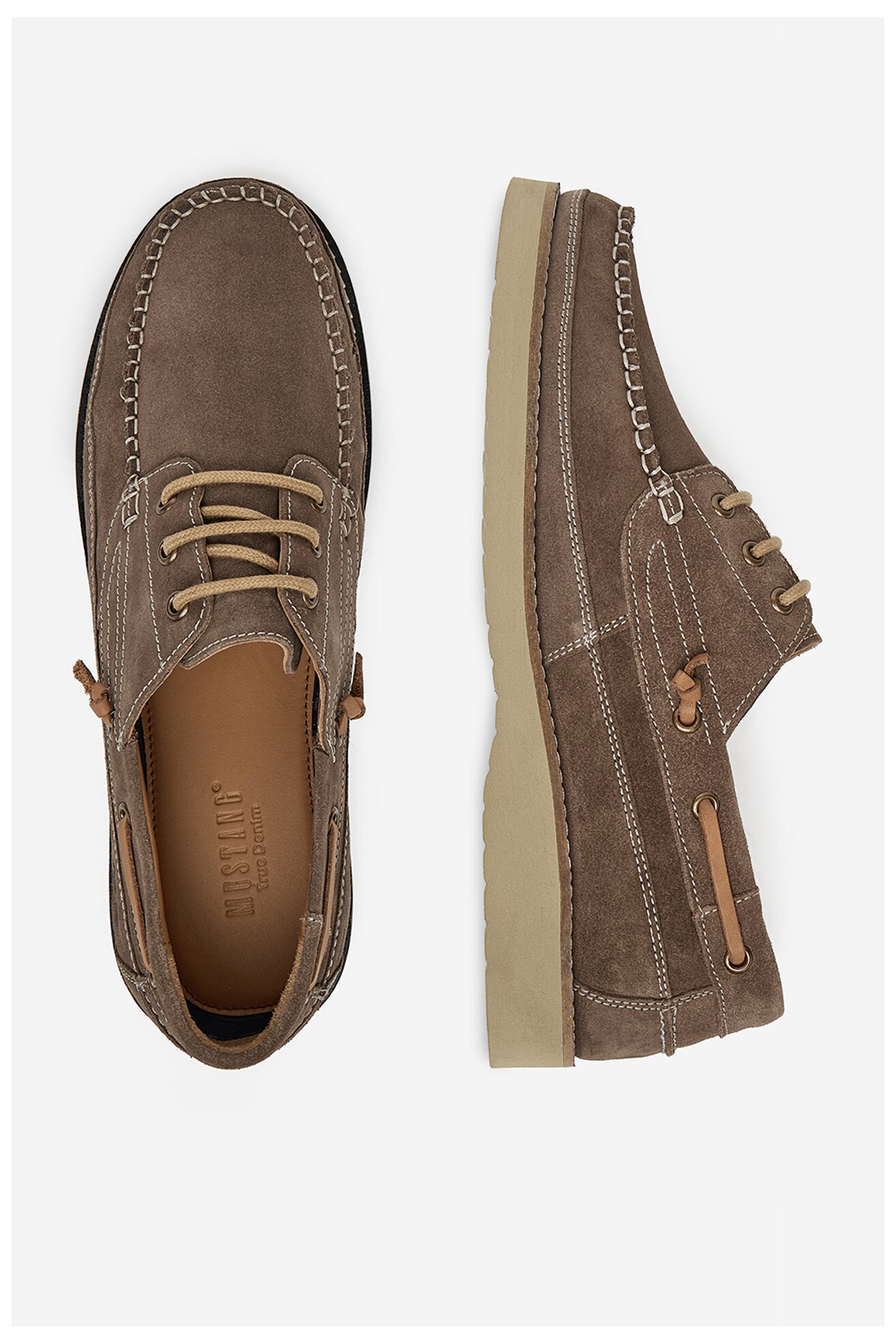 Половинки обувки Mustang 4969-301 ТЪМНОБЕЖОВ