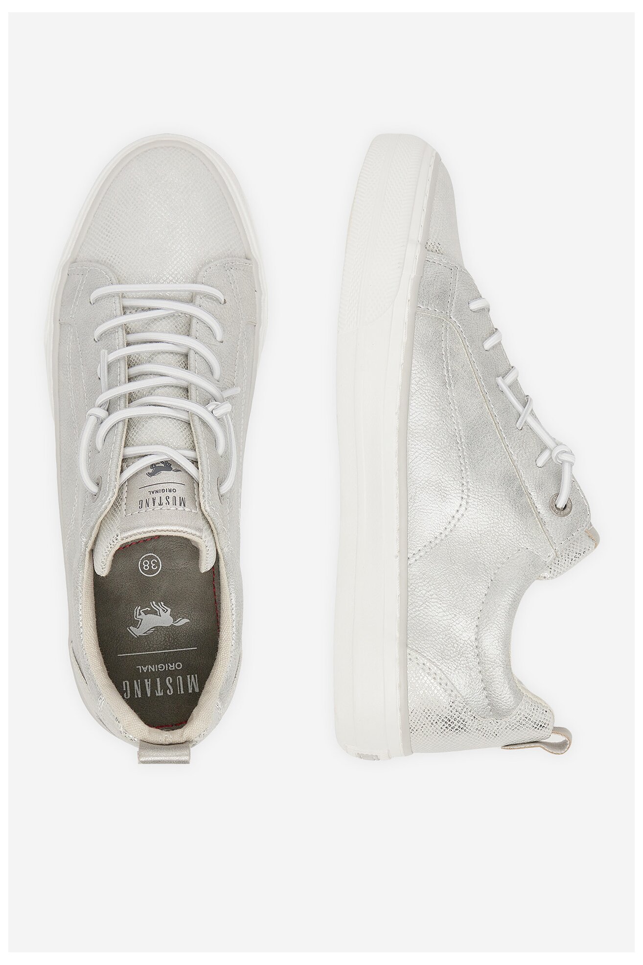 Trampki Mustang 1272-311 Srebrny