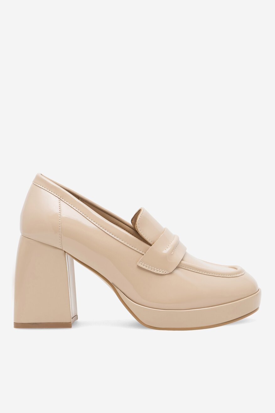 Sergio Bardi - Loafersy skórzane na obcasie - 5905588100935