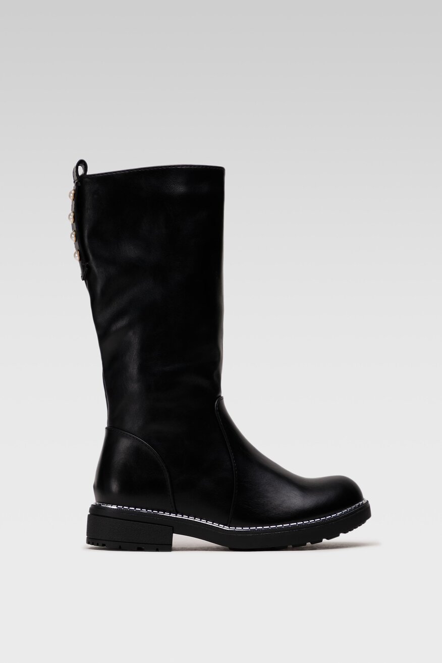 
                Nelli Blu - Kozaki czarne z suwakiem - 5903698895215