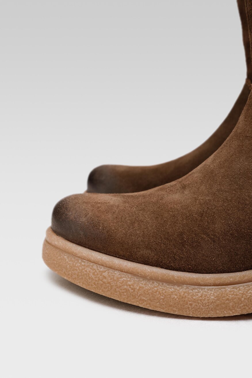 Lasocki - Skórzane kozaki brązowe - 5904248890469