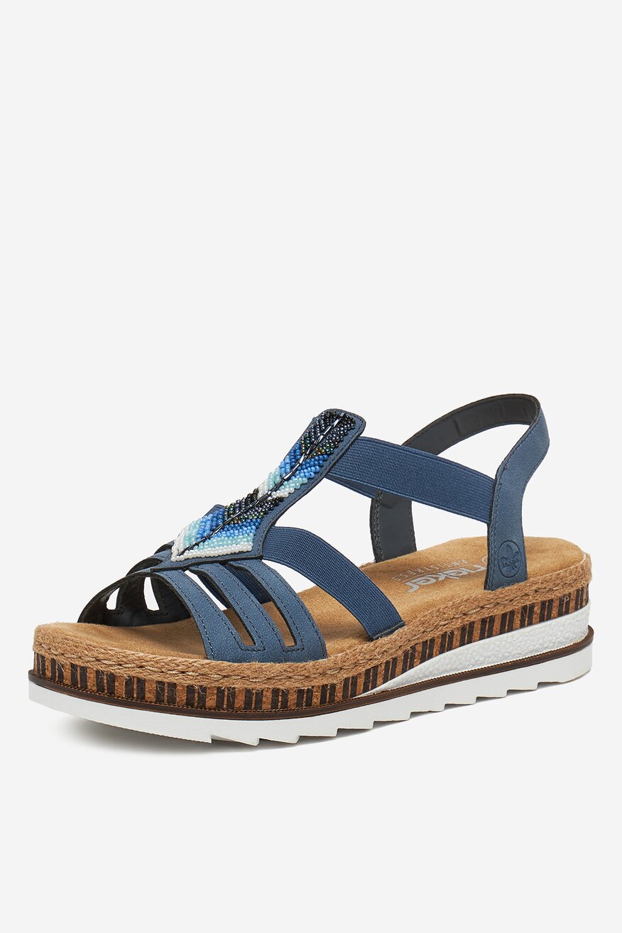 
                Rieker - Sandały na koturnie - 2230078404785