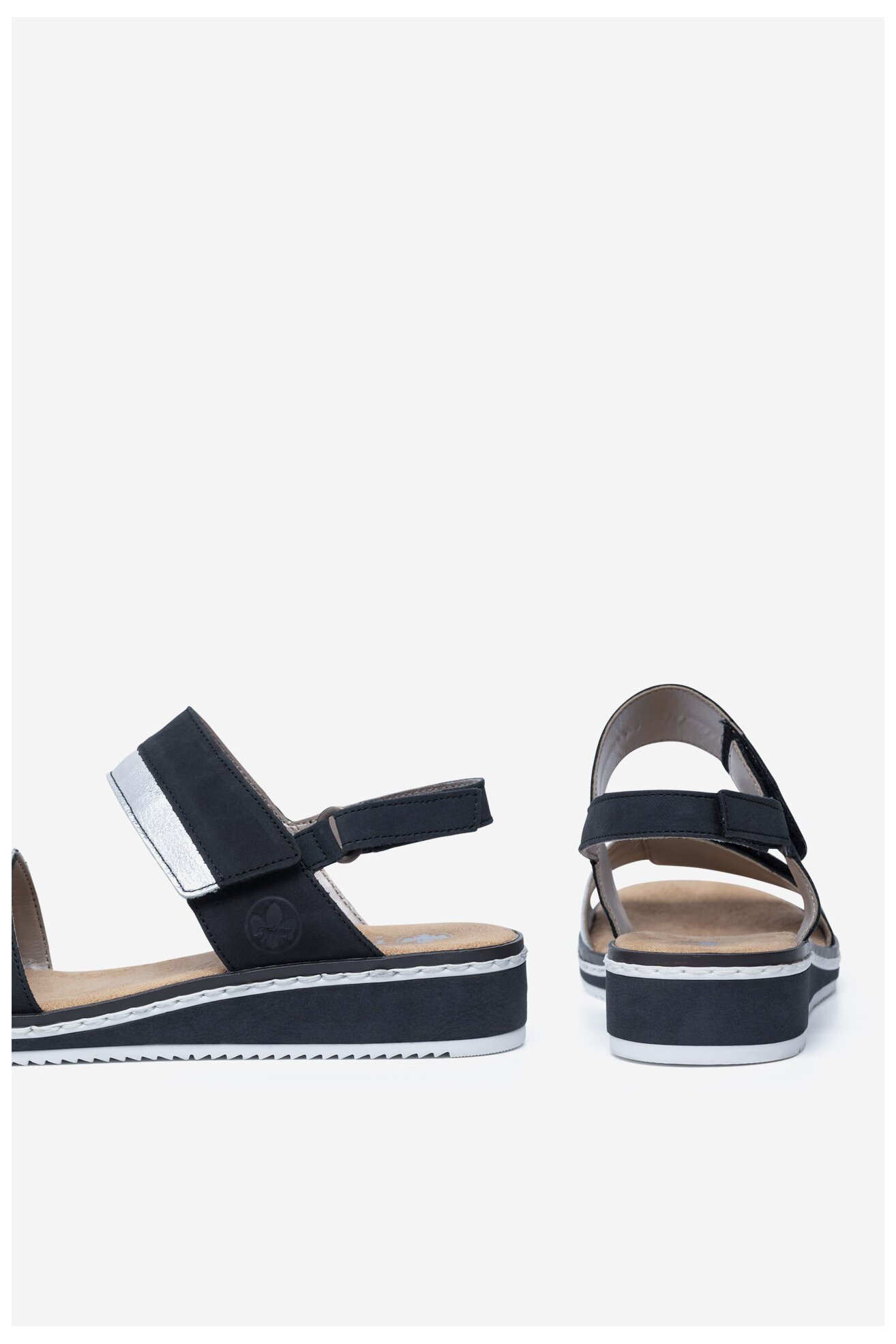 Szandál Rieker V36B9-14 FEKETE